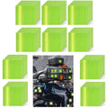 Non Fading Fluorescent Yellow Reflective Stickers 4 inch X 4 inch, Outdoor Waterproof High Visibility Safety Adhesive Reflector (100 Pcs)
