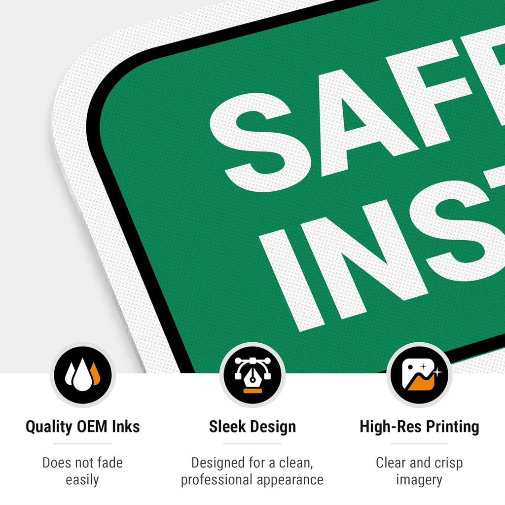 Safety Instructions Body Harness Required for Entry Sign, 18x24 Inches, 3M EGP Reflective .080 Aluminum, Fade Resistant, Made in USA by Sigo Signs