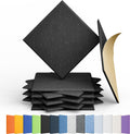 12 Pack Acoustic Panels Self Adhesive Sound Proof Foam, High Density Sound Acoustic Panel, 12X12X0.4 Inch Square Panels in Home, Office, Reccording Room, Studio,and more(Black)