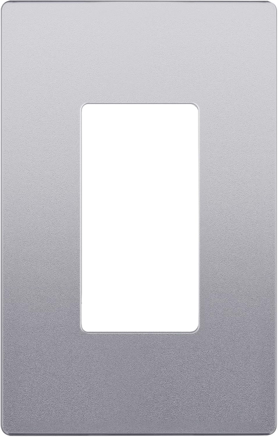 LIDER Matte Finish Decorator Switch Cover, Screwless Wall Plate, Mid-Size 1-Gang 4.88" x 3.11", Unbreakable Polycarbonate Thermoplastic, UL Listed, LSWP-31M-SV, Silver