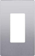 LIDER Matte Finish Decorator Switch Cover, Screwless Wall Plate, Mid-Size 1-Gang 4.88" x 3.11", Unbreakable Polycarbonate Thermoplastic, UL Listed, LSWP-31M-SV, Silver