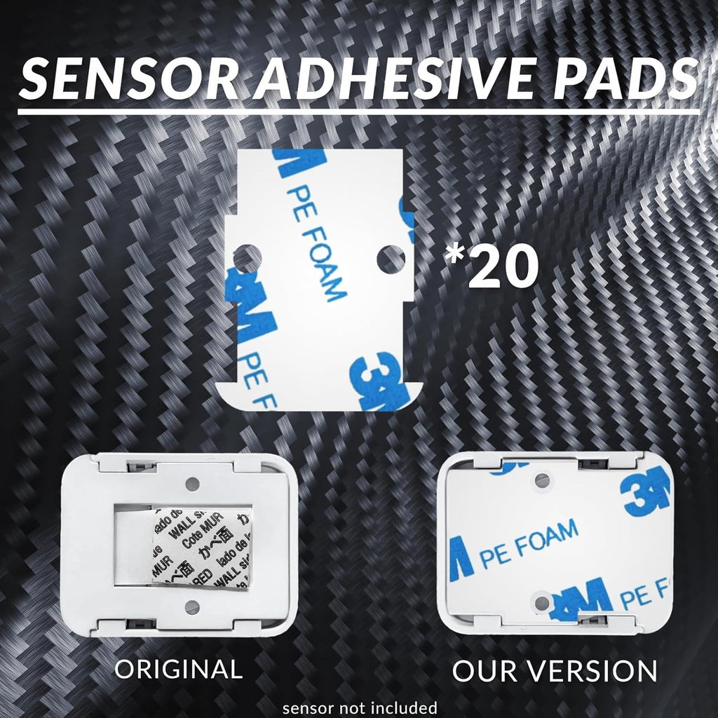 Safe Entry Sensors Replacement Adhesive Strips for SimpliSafe – Pre-Cut Replacement Tape for Sensors & Magnets | No Cutting Needed, Residue-Free Removal | Pack of 20 Sensor Pads & 20 Magnetic Pads