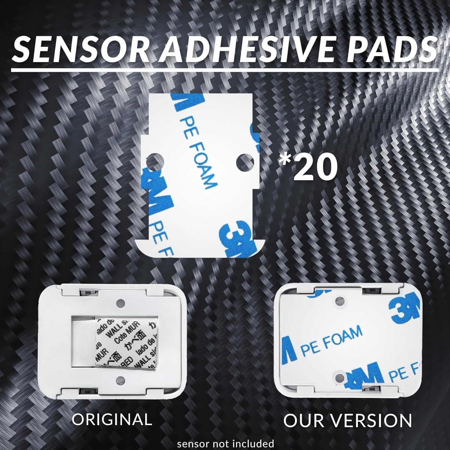 Safe Entry Sensors Replacement Adhesive Strips for SimpliSafe – Pre-Cut Replacement Tape for Sensors & Magnets | No Cutting Needed, Residue-Free Removal | Pack of 20 Sensor Pads & 20 Magnetic Pads