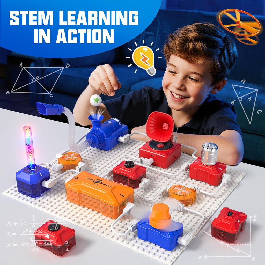 Science Kits for Kids Electronics Exploration Kit with 260+ Circuit Projects, Physics Experiments Circuit Board STEM Educational Toy for Boys Girls Ages 3 4 5 6 7 8 9 10 11 12+