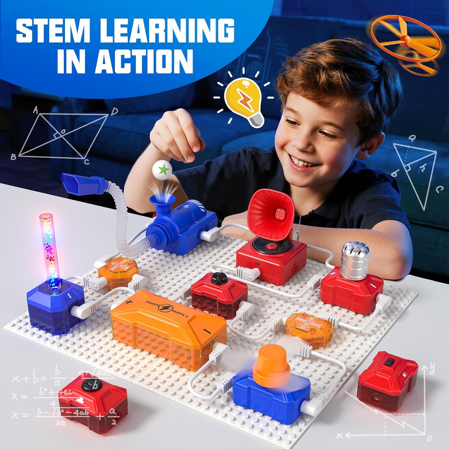 Science Kits for Kids Electronics Exploration Kit with 260+ Circuit Projects, Physics Experiments Circuit Board STEM Educational Toy for Boys Girls Ages 3 4 5 6 7 8 9 10 11 12+
