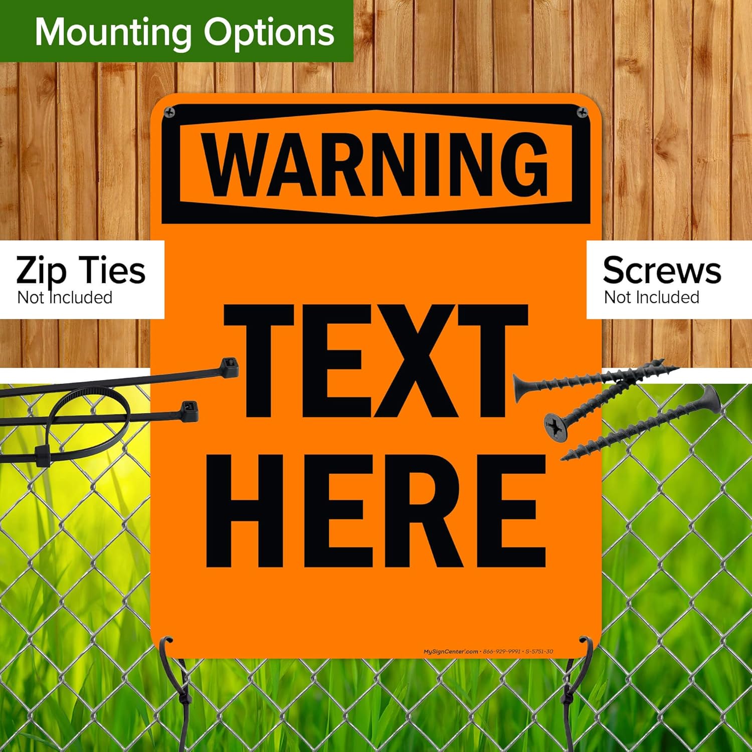 Custom warning Sign, OSHA Sign, 24x30 Inches, 55 mil thick HDPE (high density polyethylene), Made in USA by My Sign Center