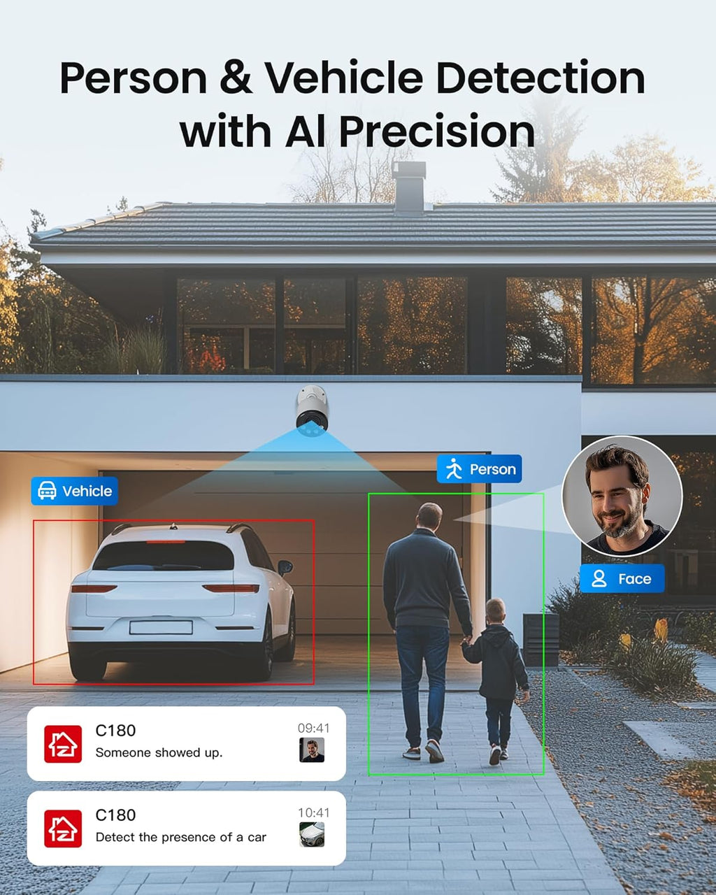 ZOSI 4K PoE NVR Security Camera System,4pcs 8MP Weatherproof Wired PoE Cameras,Smart Person Vehicle Detection,One-Way Audio,People Counting,H.265+ 4K/8MP 8CH NVR with 2TB HDD for Home 24/7 Recording