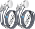 Temdan 2Pack for Apple Watch Charger, 3 in 2 Multi Charging Cable, iPhone Charger, USB A/Type C/Lightning Cable, Portable Travel Essentials Designed for iWatch Ultra/SE/11-1 & iPhone 17-12/ iPad-5Ft