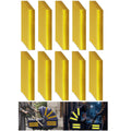 Non Fading Yellow Reflective Stickers 1 inch X 6 inch, Outdoor Waterproof High Visibility Warning Safety Adhesive Reflector Tape (100 Pcs)