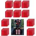 Non Fading Red Reflective Stickers 2 inch X 2 inch, Outdoor Waterproof High Visibility Warning Safety Adhesive Reflector Tape (100 Pcs)
