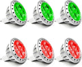 ALIDE Red Green MR11 GU4 Led Bulbs,Replace 10W 20W 35W Halogen,12V 3W Red Green MR11 for Christmas Holiday Decoration Outdoor Landscape Lighting,30 Deg,6 Pack Mix