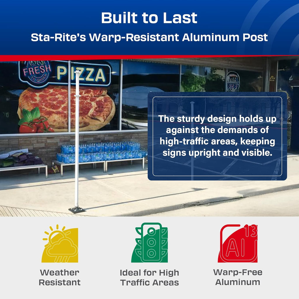 Impact Recovery - Sta-Rite Flexible Sign Post - Sign Holder for Handicap Parking Signs - Made in the USA - 102”
