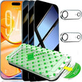 3+2Pack Privacy Screen Protector for iPhone 17 Air with Camera Lens Protector 9H+Tempered Full cover Glass Military Grade Shatterproof Anti Spy Auto Installation Frame