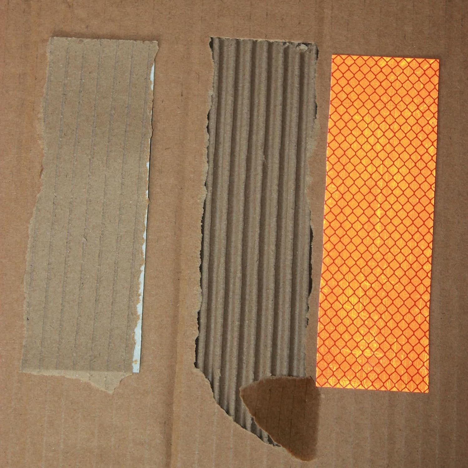 Non Fading Orange Reflective Stickers 2 inch X 6 inch, Outdoor Waterproof High Visibility Warning Safety Adhesive Reflector Tape (50 Pcs)