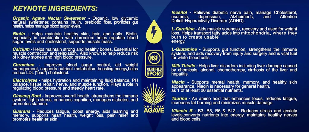 ProBaller Ultra Premium Energy Drink - Natural Clean NSF Certified Sport Drink with Amino Acids, Taurine, Biotin, Organic Agave, Vitamin B 12 Methylcobalamin, & Electrolytes - 15 Pack - Artic Orange