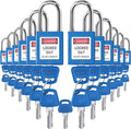 Landhoow 12 Set Lockout Tagout Locks and Keys Kit Loto Locks Different Safety Lock 2 Keys Per Lock Tag Out Padlocks for Electrical Lockout Tag Out Stations and Devices Kits (Blue)
