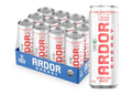 ARDOR ENERGY Sparkling Water with 100mg Natural Caffeine & 200mg L-Theanine from Organic Green Tea for Smooth Energy & Focus | Healthy Energy Drink | No Sugar, Zero Calories, Vegan, Gluten-Free | Pink Grapefruit (Pack of 12, 12oz cans)