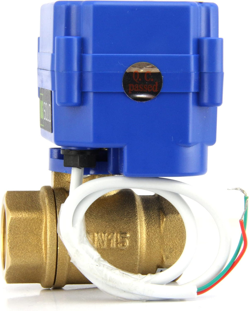 U.S. Solid Motorized Ball Valve- 1" Brass Ball Valve with Standard Port, 9-24V AC/DC and 2 Wire Auto Return Setup (25 Packs)