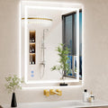 28"x36" LED Bathroom Mirror with Lights, Anti-Fog, Backlit + Front Lit, Dimmable, Led Vanity Mirror for Wall, Lighted Bathroom Mirror, 3 Colors, Shatter-Proof Tempered Glass