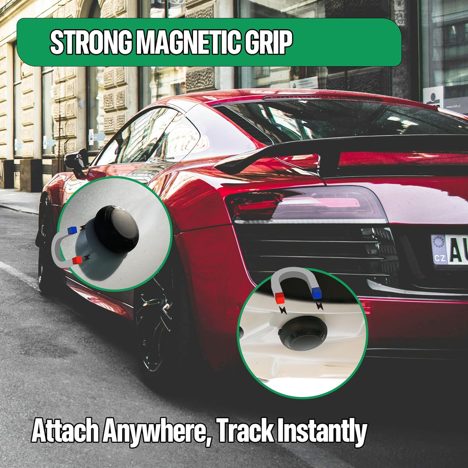 Magnetic Hidden GPS Tracker for Vehicles – Android Only, Long Battery Life, No Subscription, Car Tracker Device Hidden (Android Tracker)