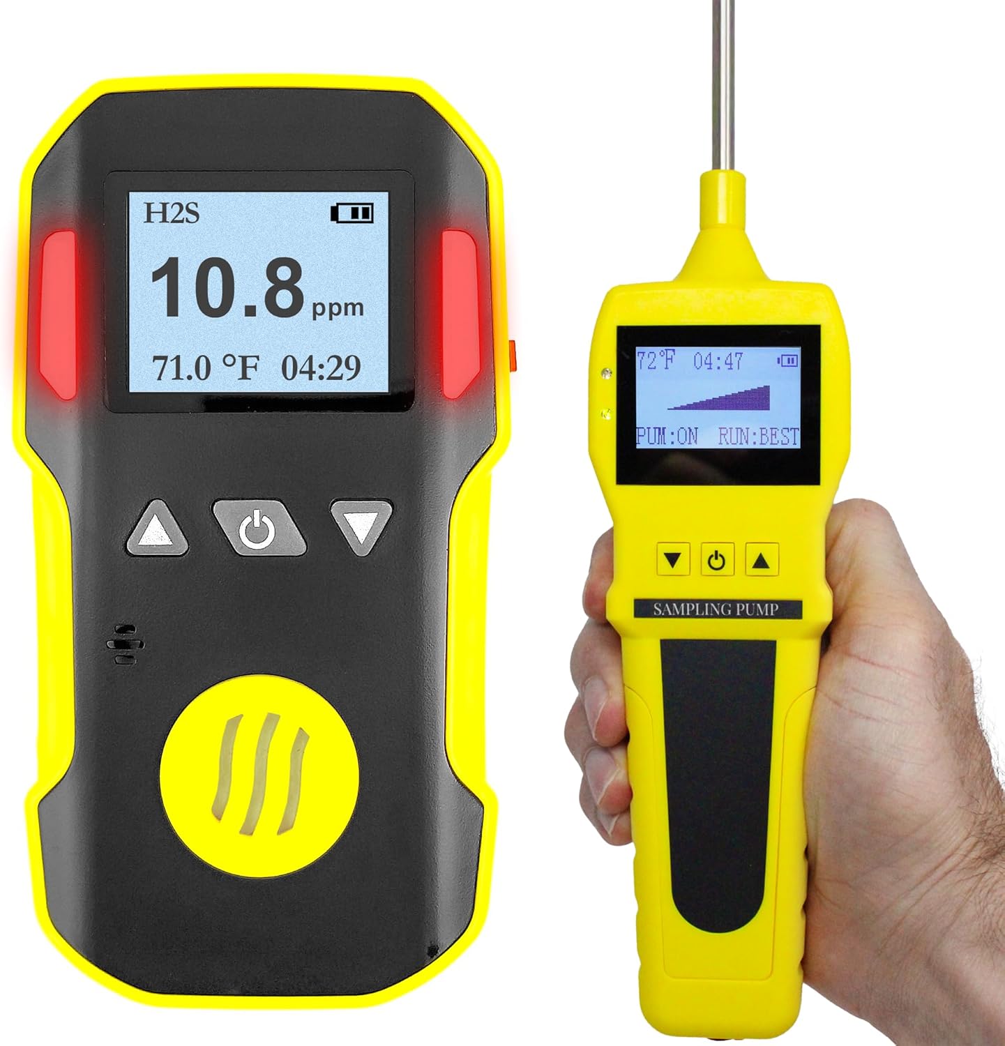 FORENSICS DETECTORS FD H2S Monitor + Pump with Probe by Forensics | USA NIST Calibrated | Water & Dust Proof | 0-100ppm H2S |