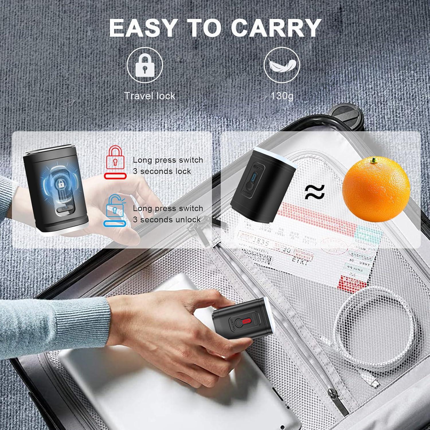 Portable Pump for Vacuum Storage Bags Electric Travel Vacuum Pump for Various Vacuum Seal Bags Cordless Rechargeable Air Pump for Compression Clothes, Blanket, Luggage (Storage Bag Not Included)
