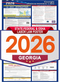 2026 Georgia (GA) State Labor Law Poster,Federal and OSHA Compliant Laminated Poster,Workplace Required Posting for Employees