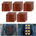 Non Fading Brown Reflective Stickers 2 inch X 2 inch, Outdoor Waterproof High Visibility Warning Safety Adhesive Reflector Tape (50 Pcs)