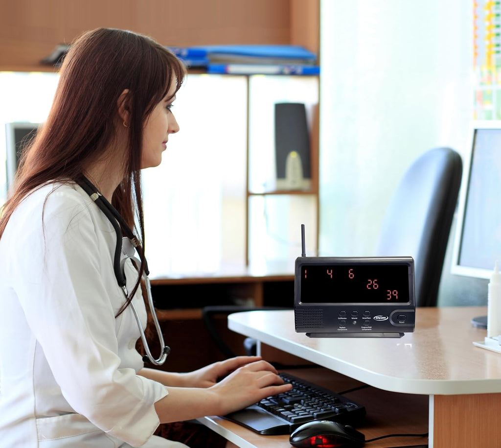 Smart Caregiver Central Monitoring Unit - Wireless Alert System for Elderly Care, Supports up to 40 Sensors, 300-ft Range, Ideal for Assisted Living & Home Use (Model 433-CMU)