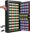 254 Keys Digital Key Lock Box Wall Mount with Code, Heavy Duty Anti-Theft Key Lock Box with Side Drop Slot and Colorful Key Tags for Car Garage House Rental Office