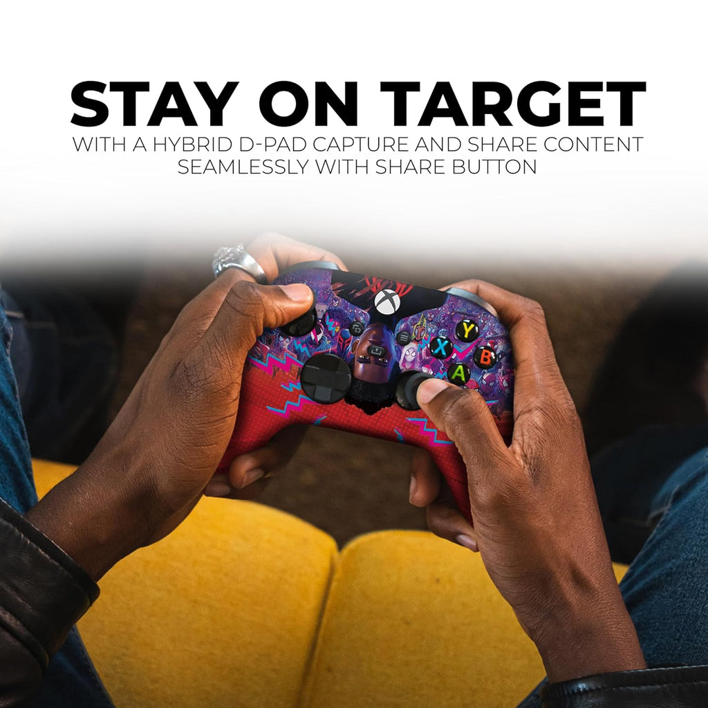 DreamController Milles Moralles Spiidervers Custom X-box Controller Wirelless compatible with X-box One/Series X/S Proudly Customized in USA with Permanent HYDRO-DIP (NOT JUST A SKIN)