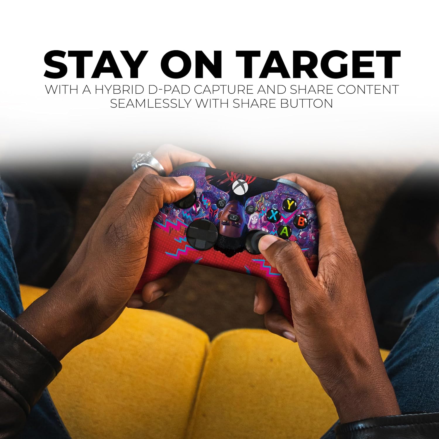 DreamController Milles Moralles Spiidervers Custom X-box Controller Wirelless compatible with X-box One/Series X/S Proudly Customized in USA with Permanent HYDRO-DIP (NOT JUST A SKIN)
