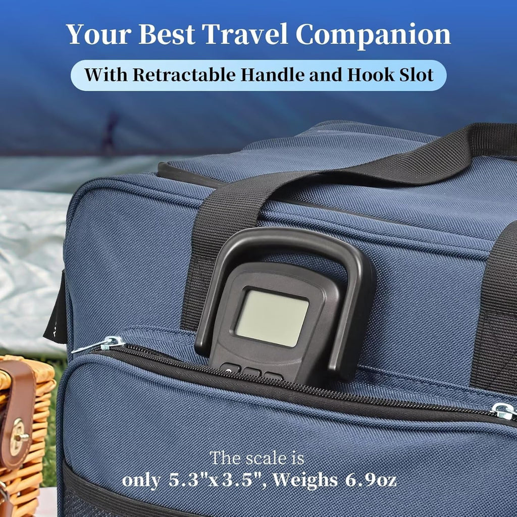 Rechargeable Luggage Scale, Digital Portable Bag Scale for Travel, Suitcase Weight Scale with Strap & Comfortable Handle, 110lb/50kg Capacity