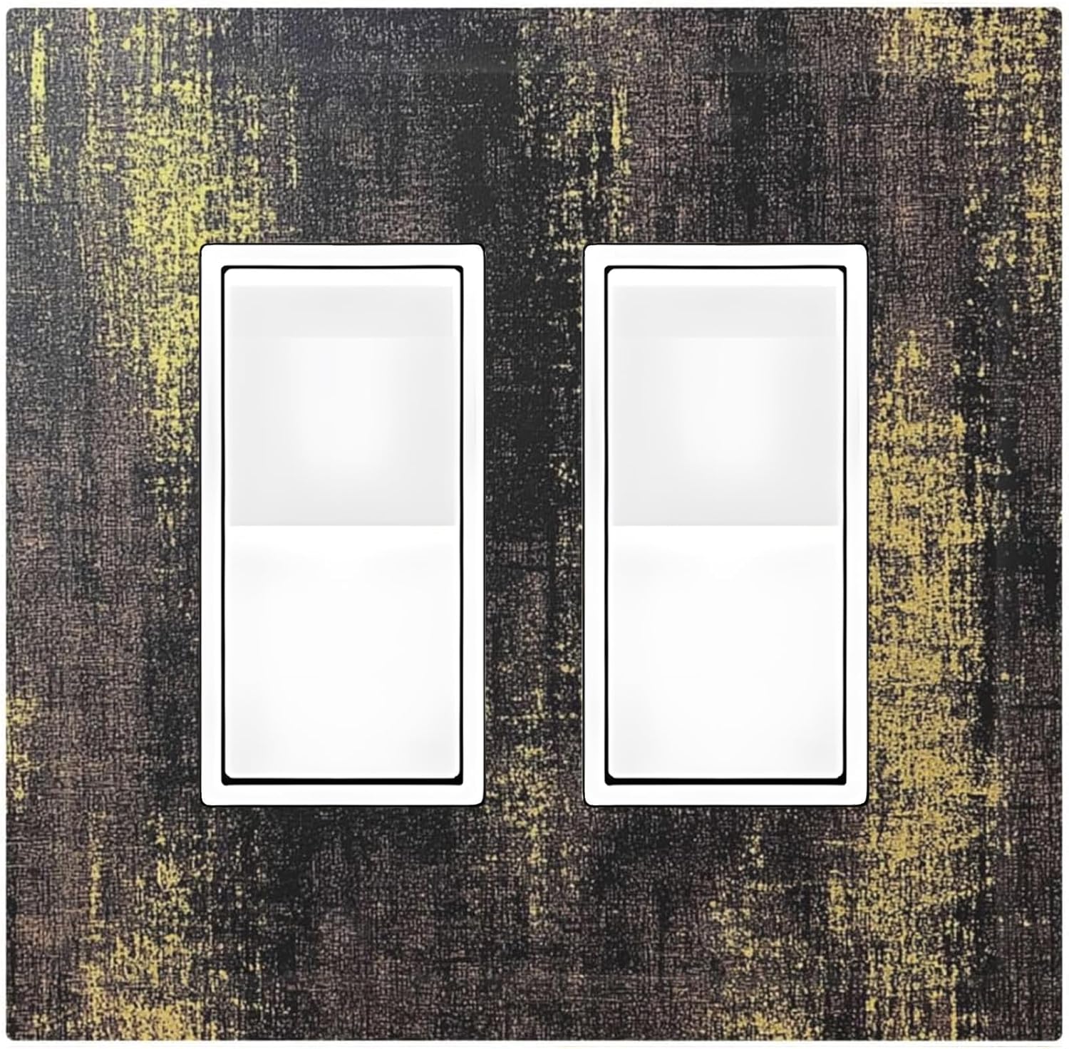 Decorative Outlet Covers Vintage Industrial Rusty Metallic 2 Gang Double Gfci Rocker Electrical Wall Panels Light Switch Cover Plate For Farmhouse Cabin Decor