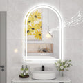 STARLEAD 36"x24" LED-Bathroom-Mirror-with-Lights, Wall-Mounted with Bluetooth Speaker, Anti-Fog, 3 Color Temperature, Dimmable Brightness, Waterproof, Tempered Glass, Frontlit & Backlit, Arched
