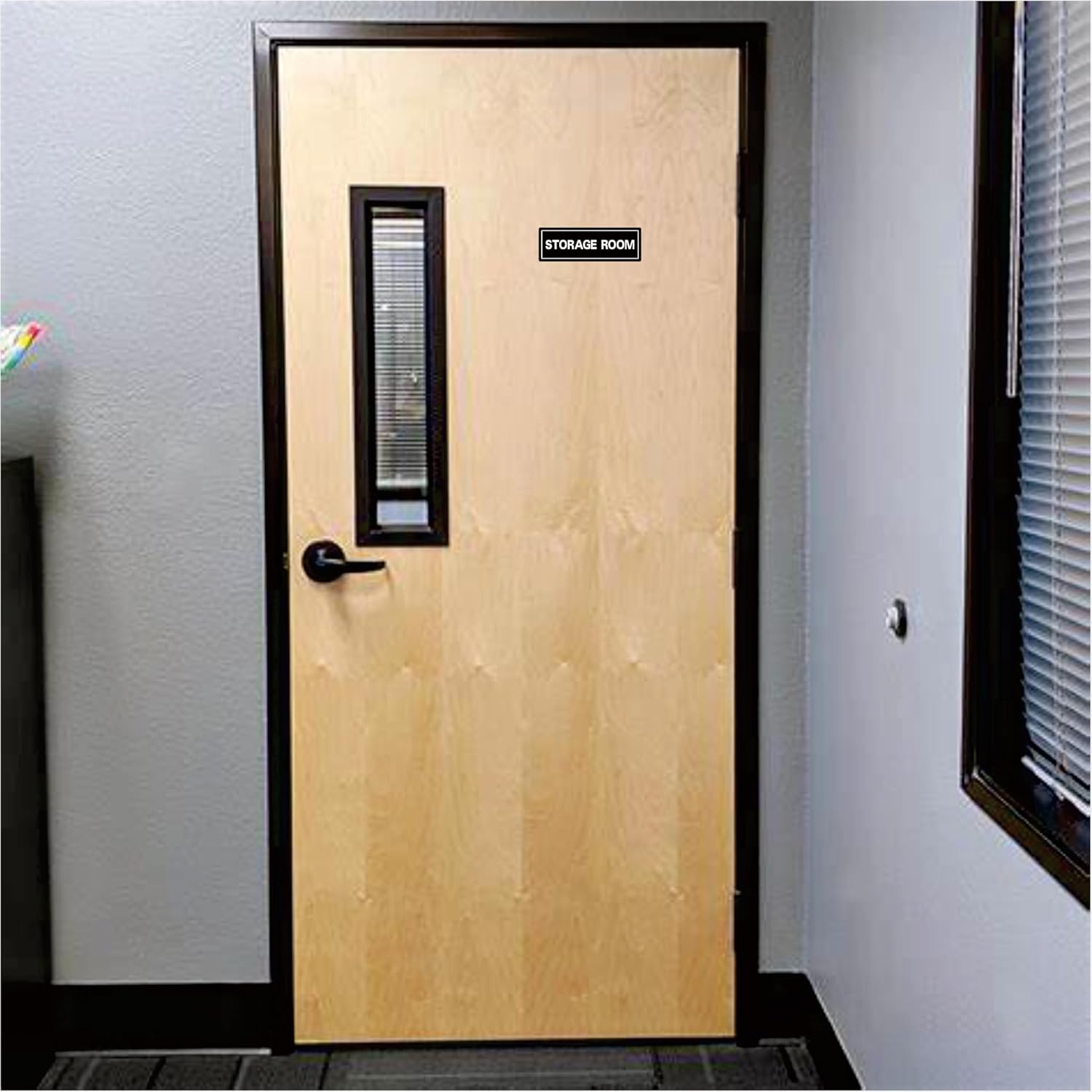 Storage Room Sign - Premium Durable Acrylic Material, Super Strong Self-adhesive, Quick Installation, Suitable for Your Home and Business (9 × 3 Inches, Black)