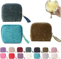 Stuffdatas Travel Jewelry Case, Stuffdatas Bags, Small Jewelry Travel Pouch Mini, Travel Jewelry Organizer Pouch Velvet, with 5 Compartments (3PCS-E)