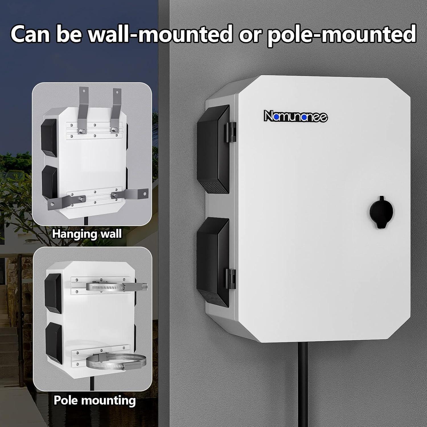 Outdoor Electrical Box with Thermostat and Fan, Cold-Rolled Steel Plate, Aluminum Alloy Back Beam, One-Piece Ventilation Design, IP65 Waterproof, Wall/Pole Mounted. (17.7" x 13.8" x 7.9")