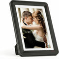 5x7 Black Picture Frame, 1-Pack with Clear Acrylic Photo Frame with White Mat for 4x6 Photos, One-Piece Shatterproof & Tool-Free Design, UV-Resistant Waterproof Tabletop Frame for Home Office Decor