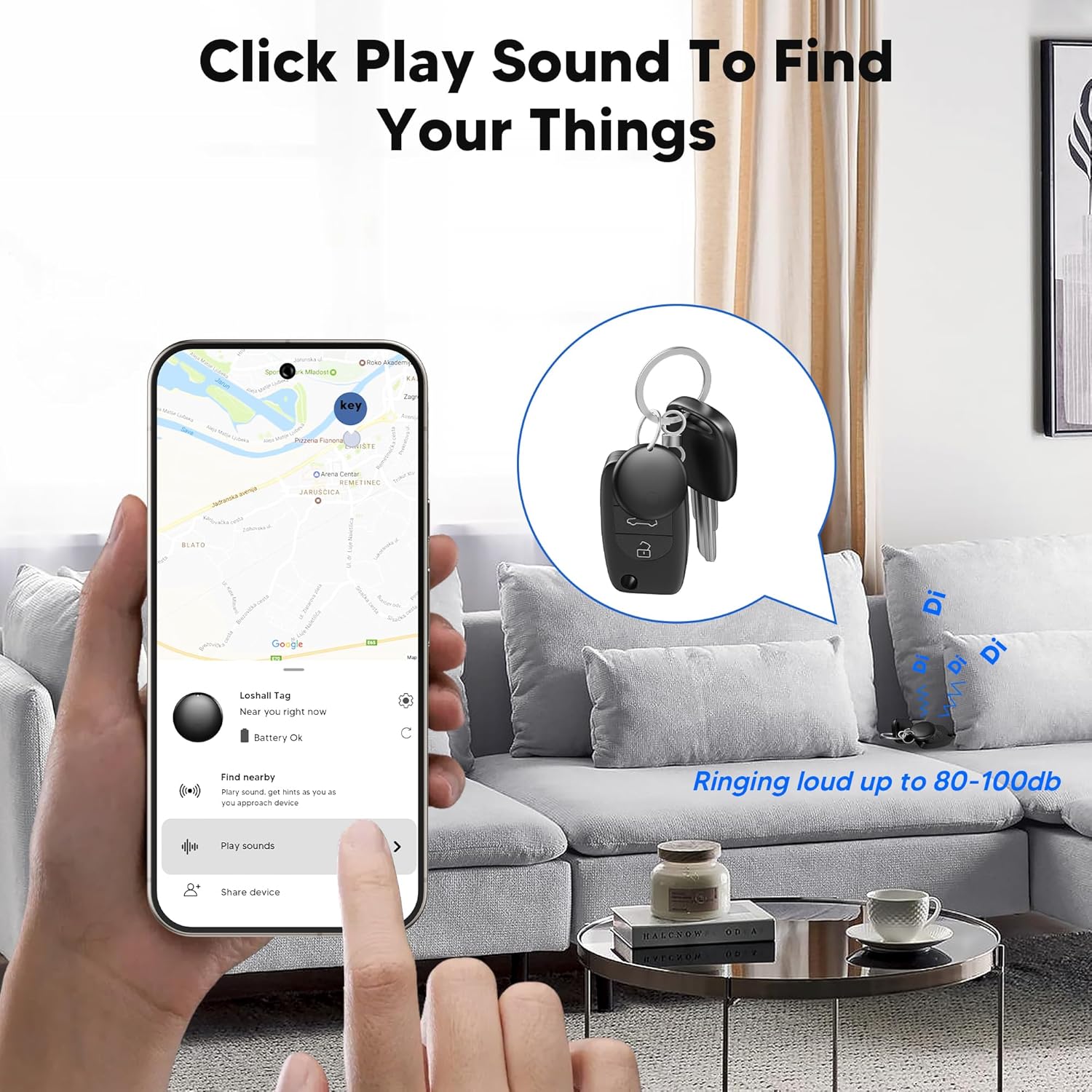 Tracker Tag for Android Smart Tag（Not for iOS） Tracker Tags-4 Pack Android Work with Google Find Hub App Key Finder Bluetooth Tracker Item Locator for Purse, Keys, Luggage, Backpack, Pets，etc.
