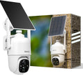 Sovmiku CQ1 AI 2K Solar Security Camera Wireless Outdoor, Battery Powered Cam, Two-Way Audio,PIR Motion Detection, Easy to Setup, Pan/Tilt 360° View,Color Night Vision,Audible Flashlight Siren,SD Slot