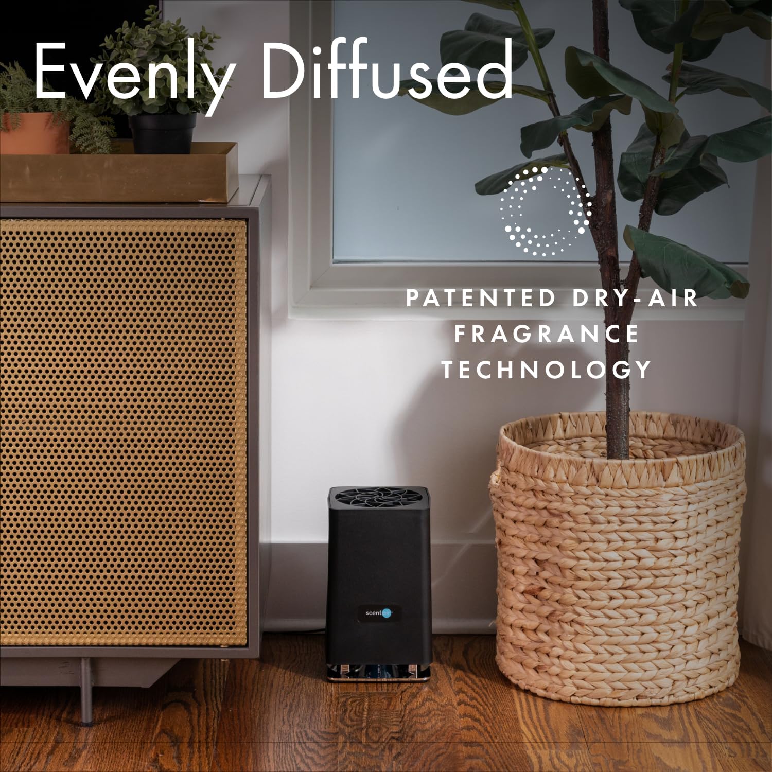 ScentAir Whisper Home | Diffuser Machine, Scents up to 800 Sq. Ft Room, Compatible with Alexa & Google, WiFi & Bluetooth Enabled, Cartridge Sold Separately, Black