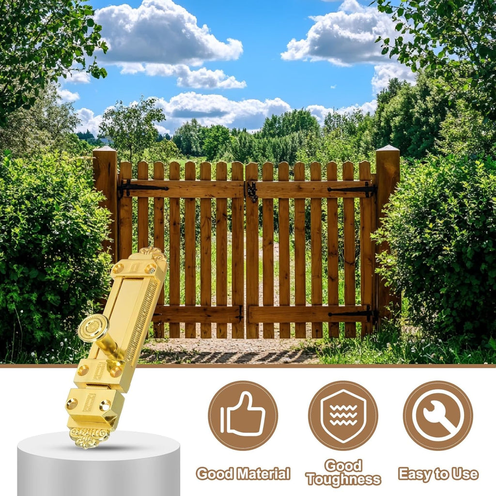 PATIKIL Barrel Bolt Latch, 2 Pack 4 Inch Slide Door Locks Zinc Alloy Gate Door Catch Bolt Latch for Bathroom Bedroom Barn Warehouse, Gold