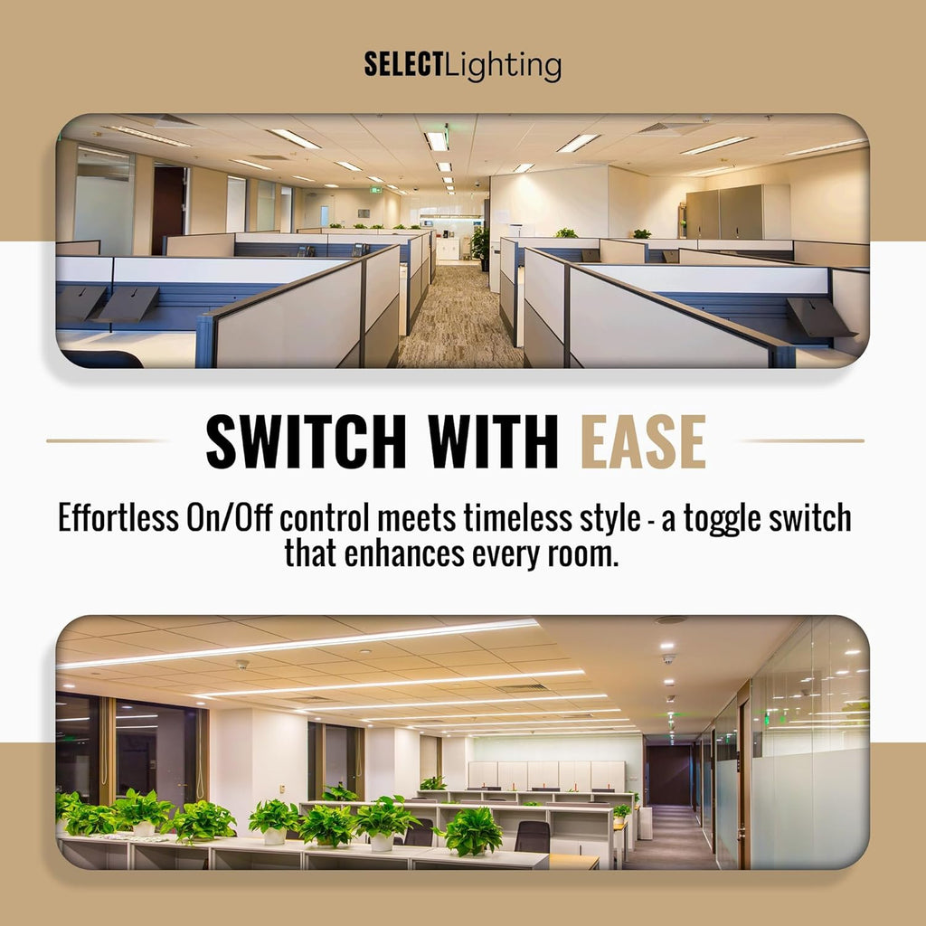 Select White Brass Dimmer Light Switch, 1 Way Rotary Dimmer, 3 Gang TRIAC/Leading Edge Dimmable LED Light Switch, 15A 120V AC with Brass Knob, Faceplate & Dimming Module, UL Listed