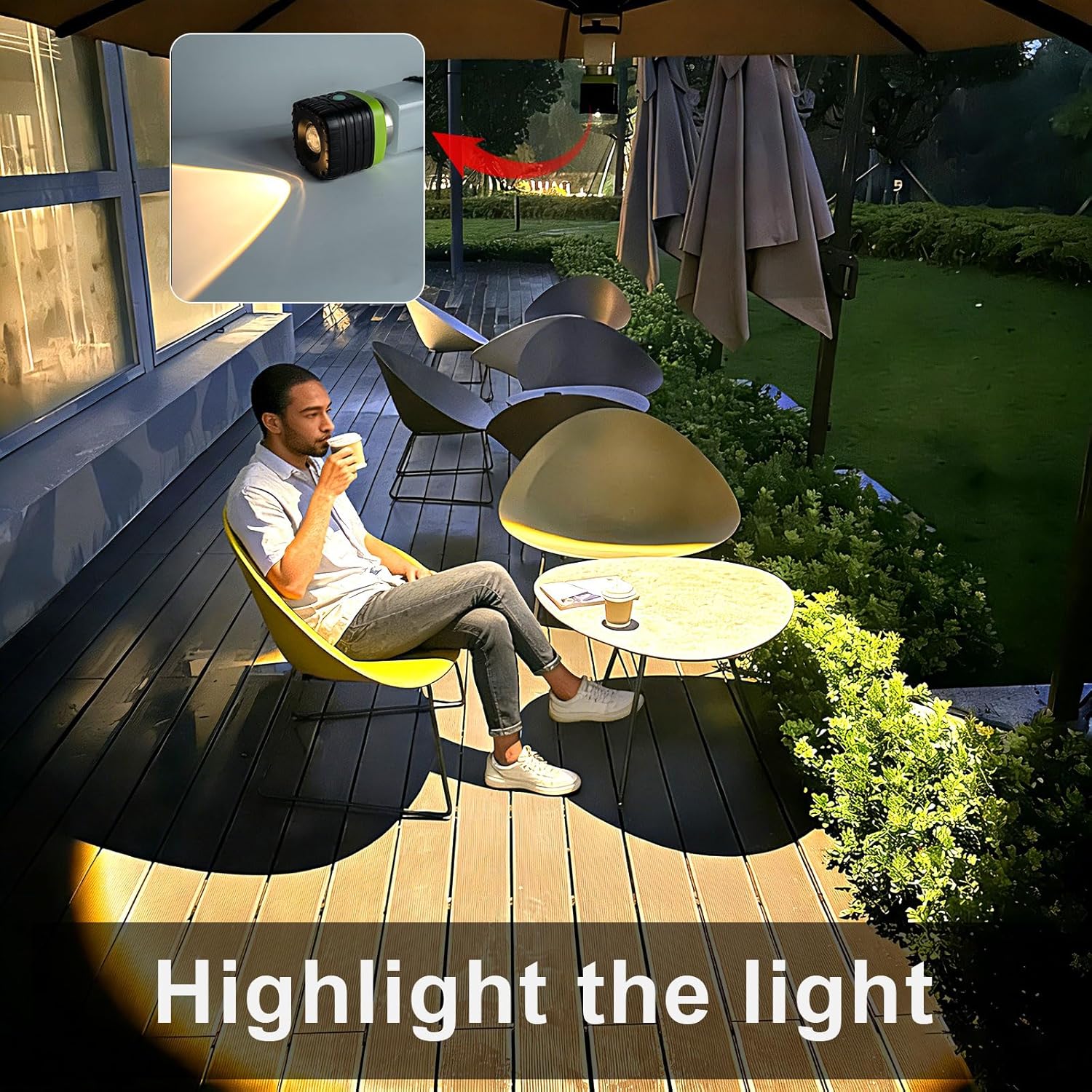 3PCS 6500K White Light LED Camping Lantern Rechargeable 1000LM, 4500mAh Power Bank, Flashlight for Hurricane Emergency, Hiking, IP44 Waterproof Lantern(Black)
