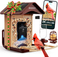BIRDLEGEND® Bird Feeder with Camera Solar Powered, 2K Portrait Live Free AI Forever Instant Arrival Alerts with 64GB Card, Smart Camera Birds Feeders Wireless Outdoor Gift for Bird Lover, 2.4G WiFi
