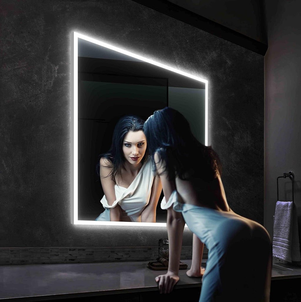 Blossom 30"X36" LED Bathroom Mirror with Lights, Front Lit and Backlight, Stepless Dimmable, Anti-Fog, Shatter-Proof Tempered Glass, Memory, 3 Colors Lighting Bathroom Mirrors for Vanity Makeup Mirror