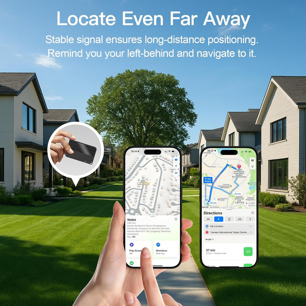 2025 [Apple MFi Certified] (iOS Only) Bluetooth Tracker Smart Card for Apple Find My iPhone Wallet GPS Tracker, 5-10 Years Staying Power, Keys Finder and Item Locator for Keys, Bags, Passport