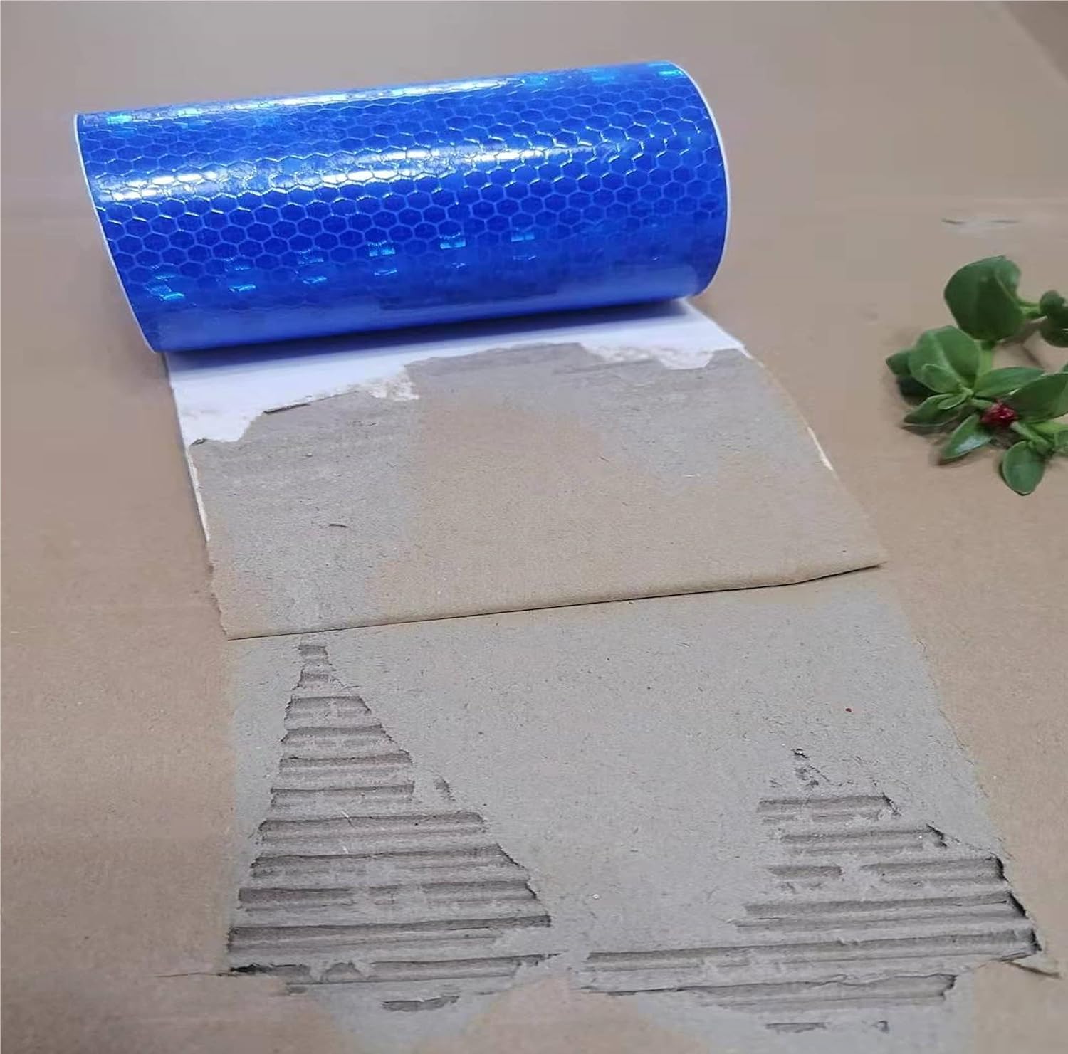 Reflective Tape Blue Outdoor Waterproof 8 inch, High Visibility Industrial Marking Tape, Safety Adhesive Stickers (11 feet)