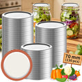 Aliggbent 130 Pcs Regular Mouth Canning Lids 70MM Airtight Split-Type Lids for Mason Jars Regular Mouth, Leakproof Bulk Canning Jar Lids for Food, Jam, Fruits & DIY Decor